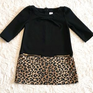 Gemboree Right Meow Black Tan Cheetah Spot Dress